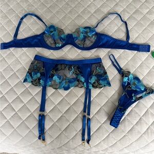Blue Lingerie 3pc Set from Hello LA Girl